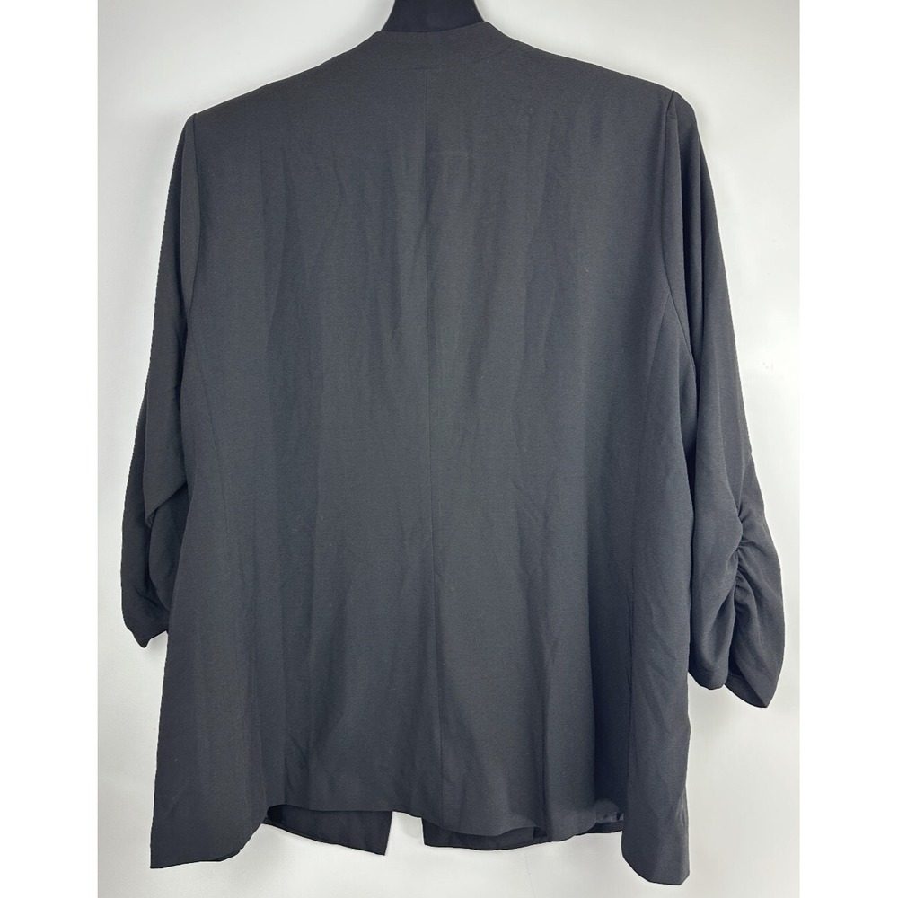 NWT Torrid Studio Crepe Collarless Blazer Jacket Black Office Pro Plus Size 3 3X - Picture 9 of 14